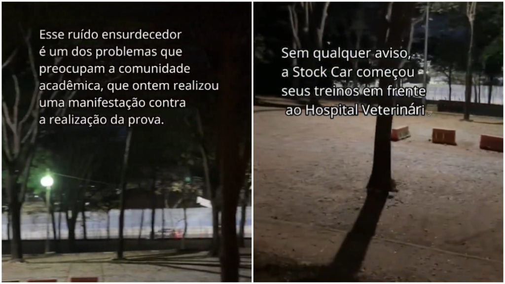 VÍDEO: Treino noturno revela impacto dos ruídos da Stock Car na UFMG. As imagens reacenderam a discussão dos efeitos negativos do evento.