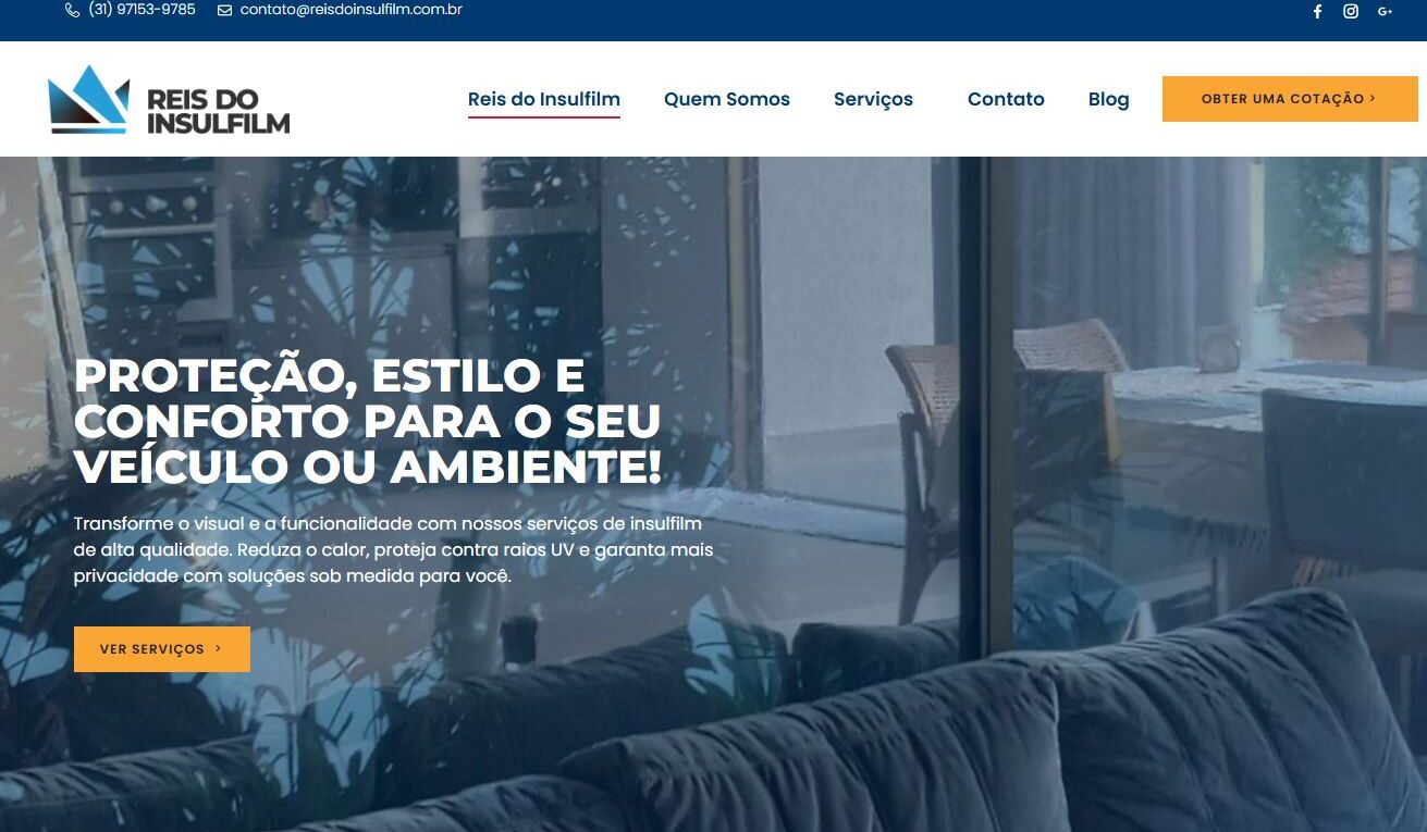 aplicação de insulfilm residencial em Belo Horizonte - Reis do Insulfilm